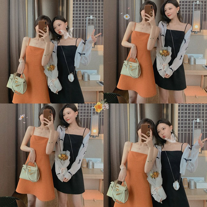 💕春夏可愛甜美蝴蝶結防曬襯衫