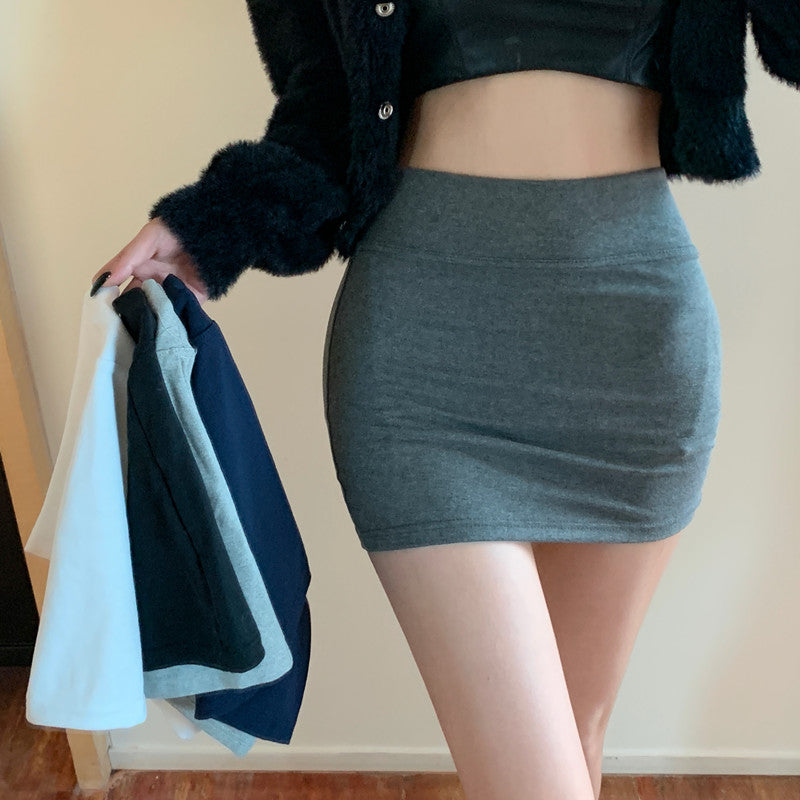 💕百搭必備顯瘦彈力氣質包臀短裙