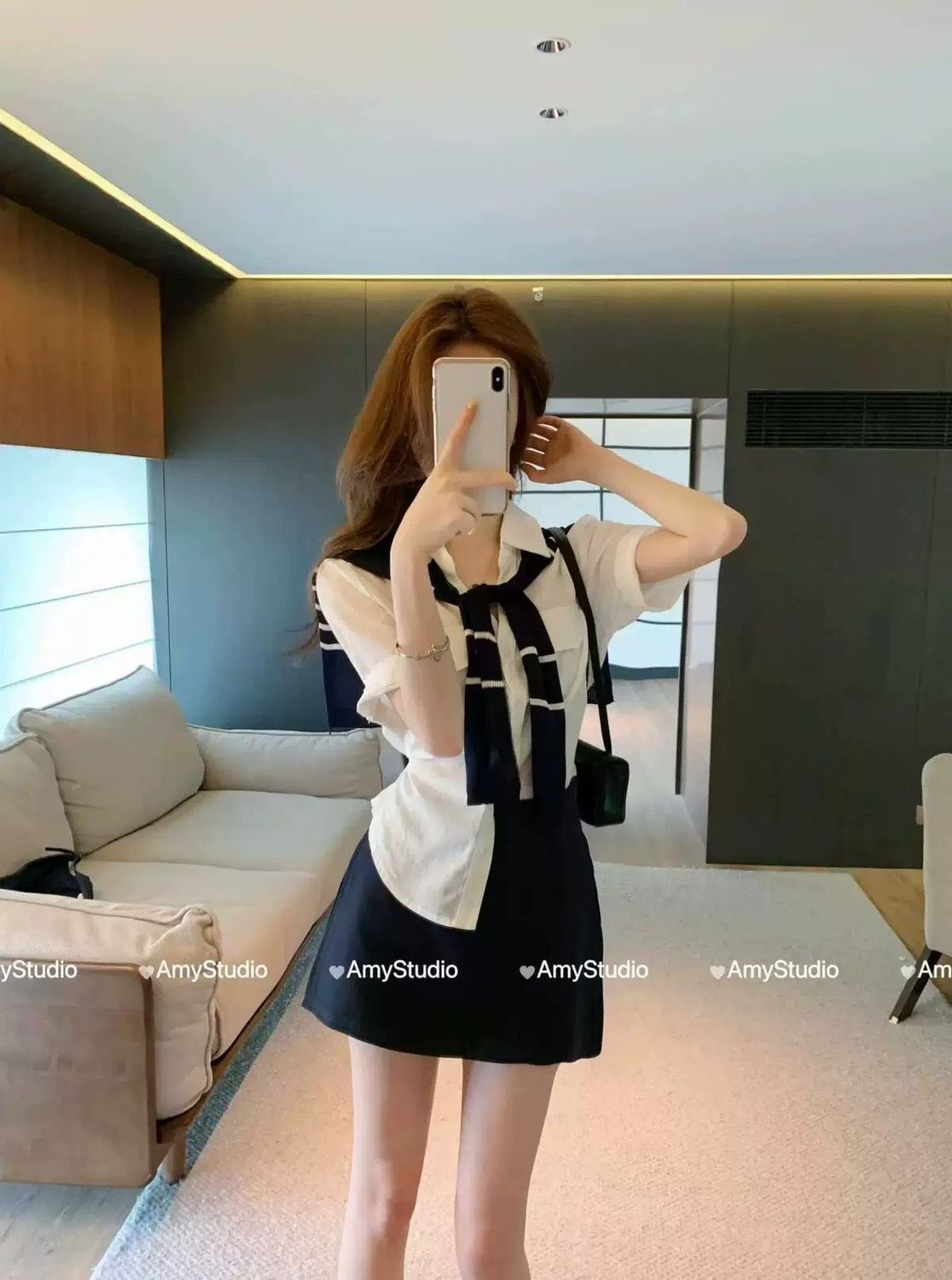💕春夏休閒運動顯瘦半裙三件套