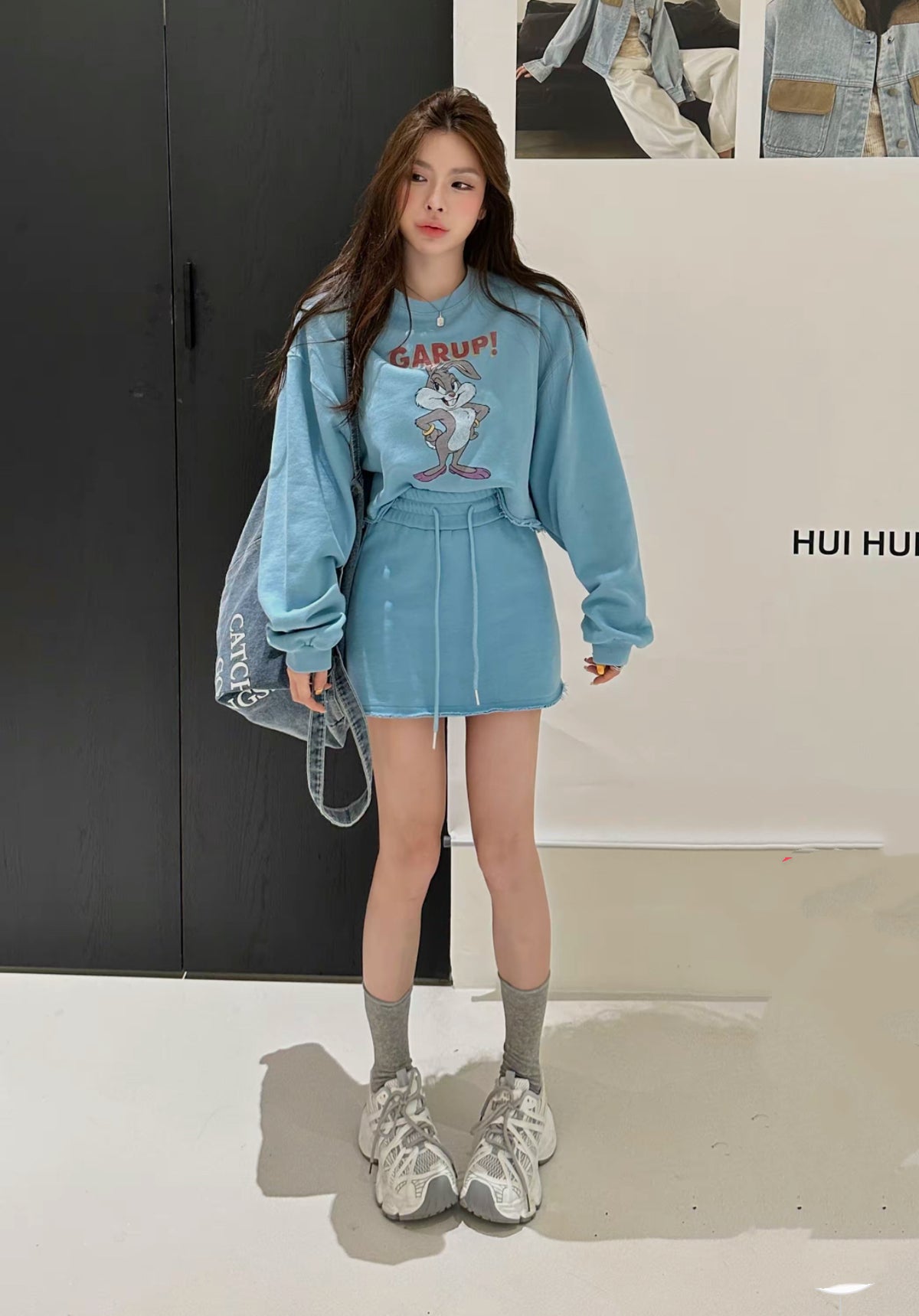 💕韓系洋氣卡通可愛兔兔套裝