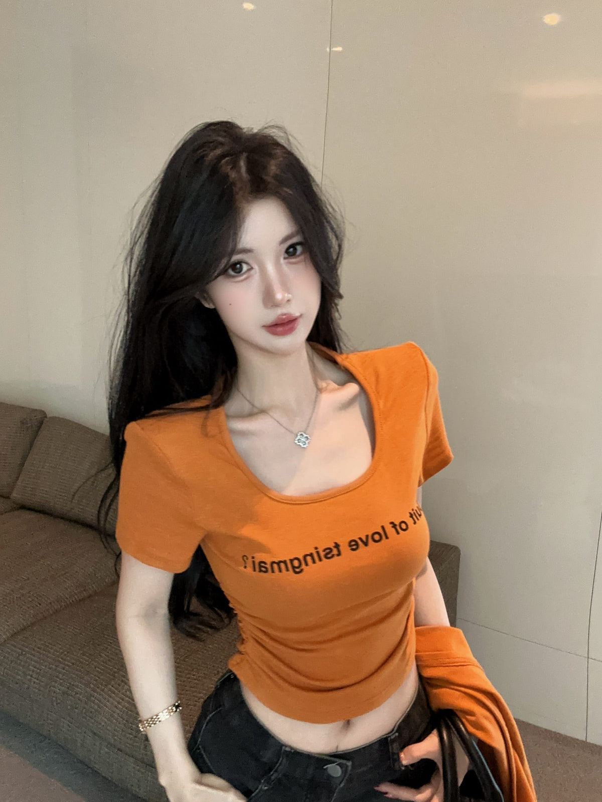 💕夏季時尚百搭圓領連帽披肩兩件套