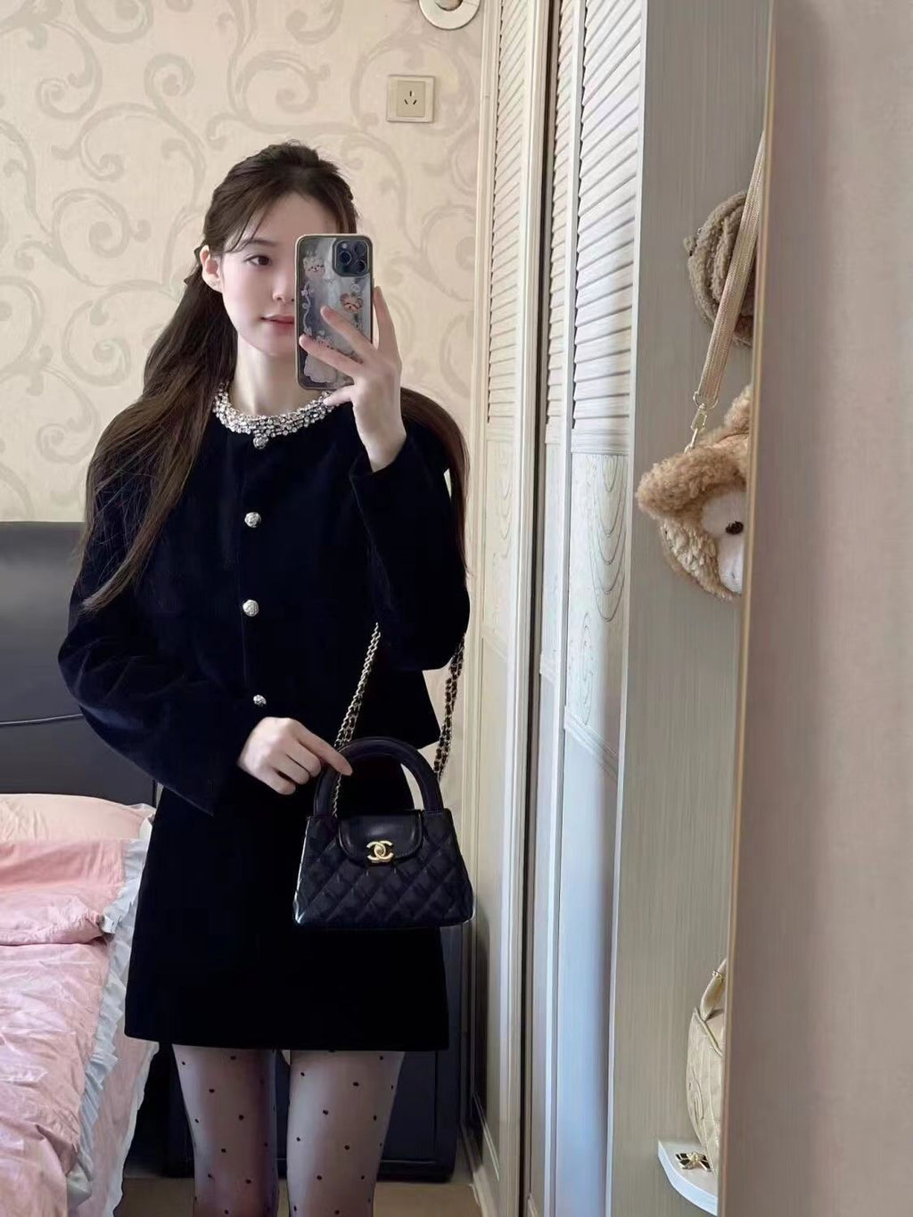 💕高級感赫本小香風名媛短款套裝