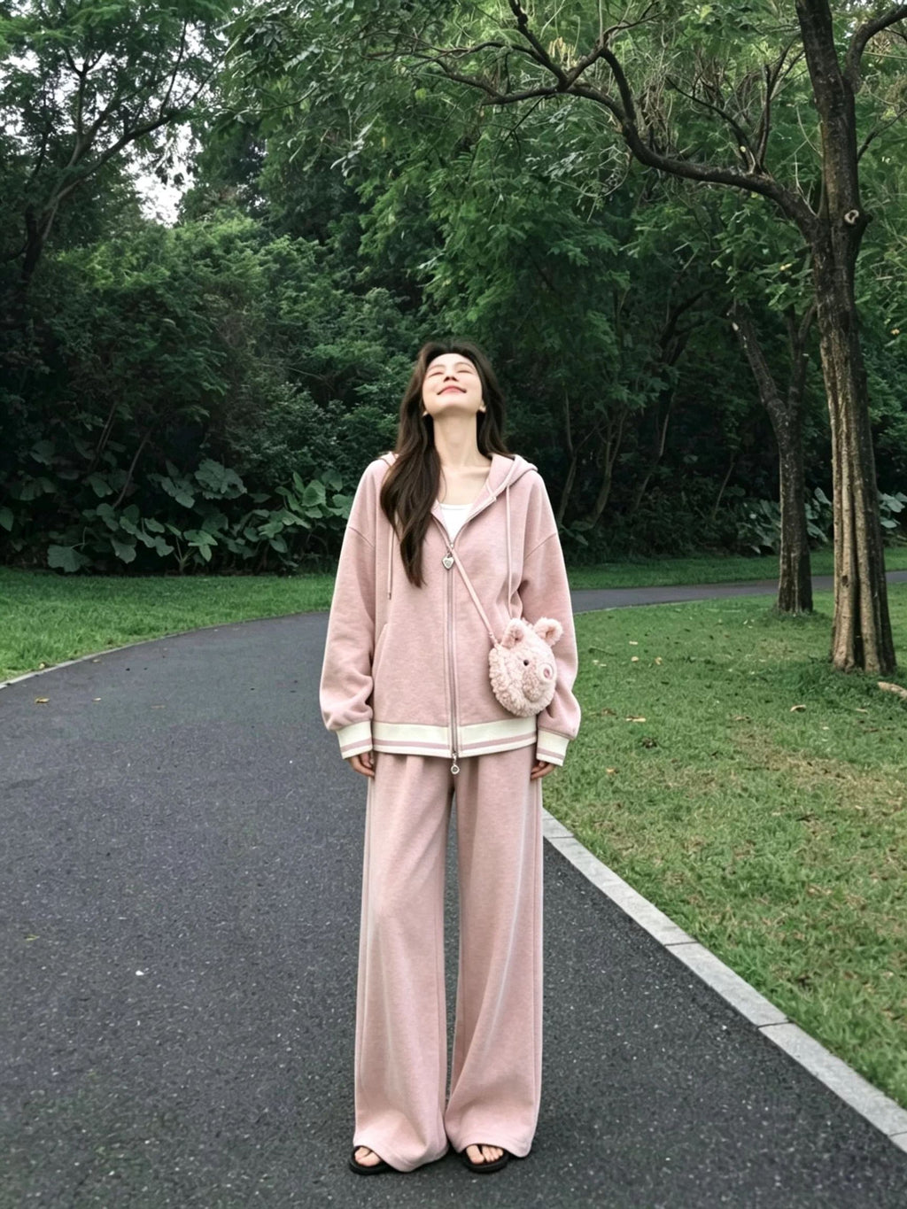 💕簡約慵懶通勤休閒運動寬鬆套裝(大尺碼友善)