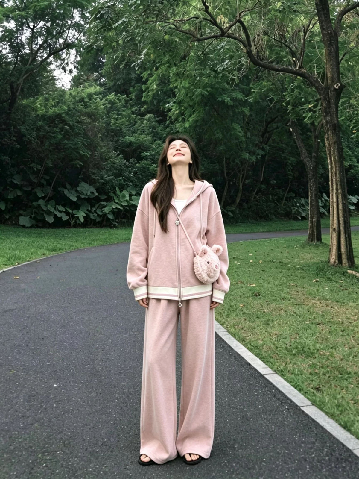 💕簡約慵懶通勤休閒運動寬鬆套裝(大尺碼友善)