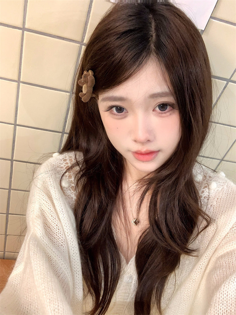 💕韓系重工連帽勾花慵懶針織開衫