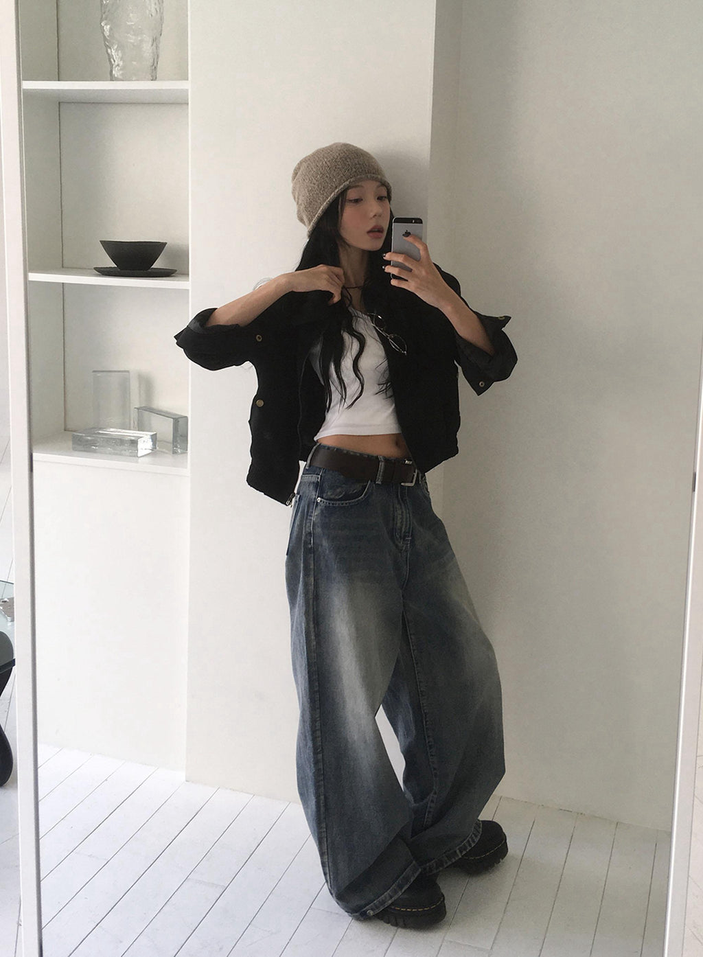 💕韓系東大門美拉德仿鹿皮絨短版夾克
