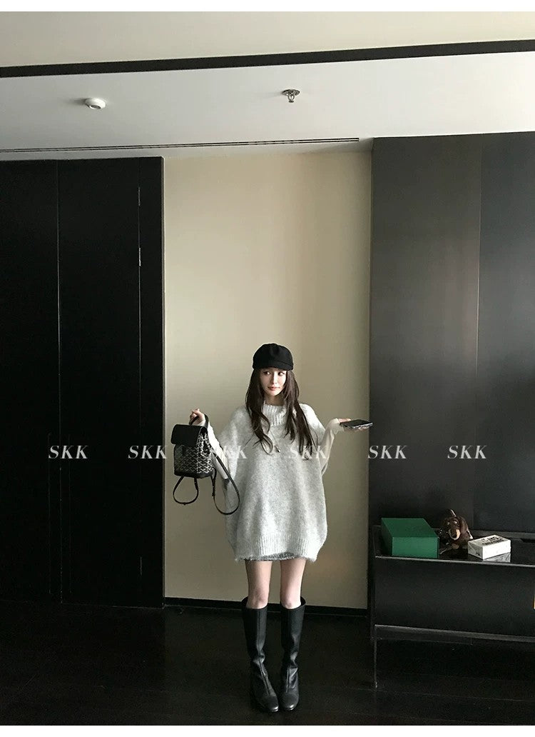 💕春季疊穿羊毛拉毛高領背心馬甲慵懶毛衫