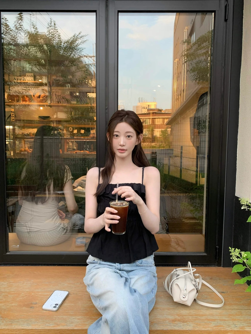 💕法式氣質溫柔荷葉邊皺褶吊帶背心