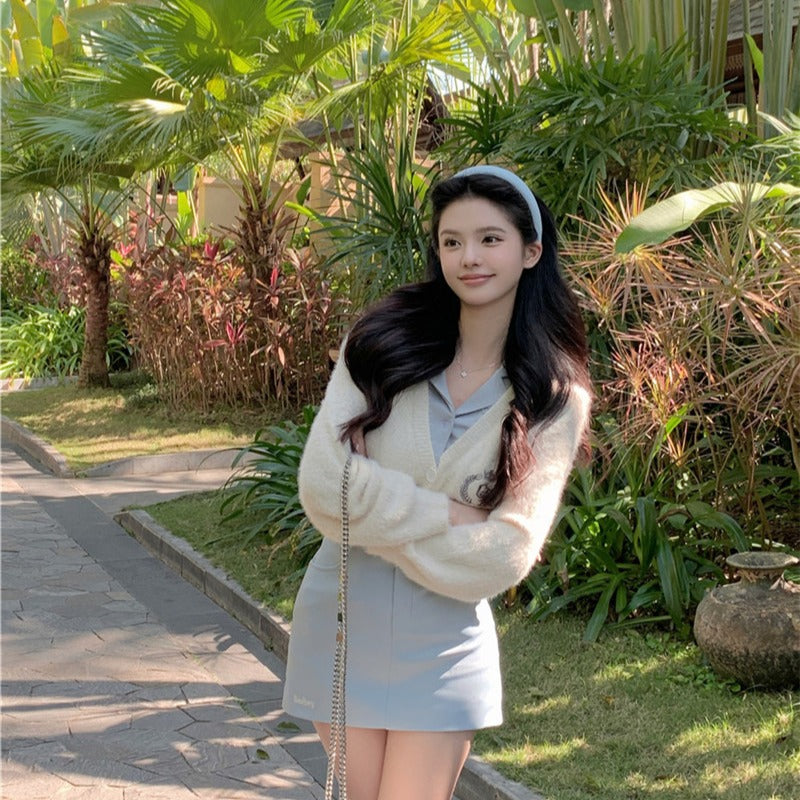 💕溫柔系針織顯白背心三件套