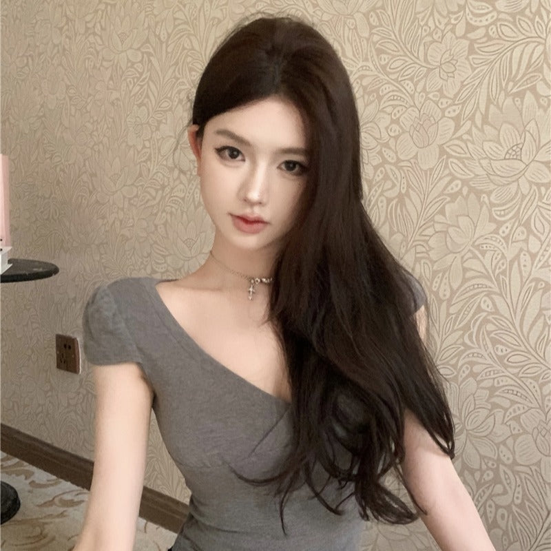 💕休閒百搭V領純欲顯瘦上衣