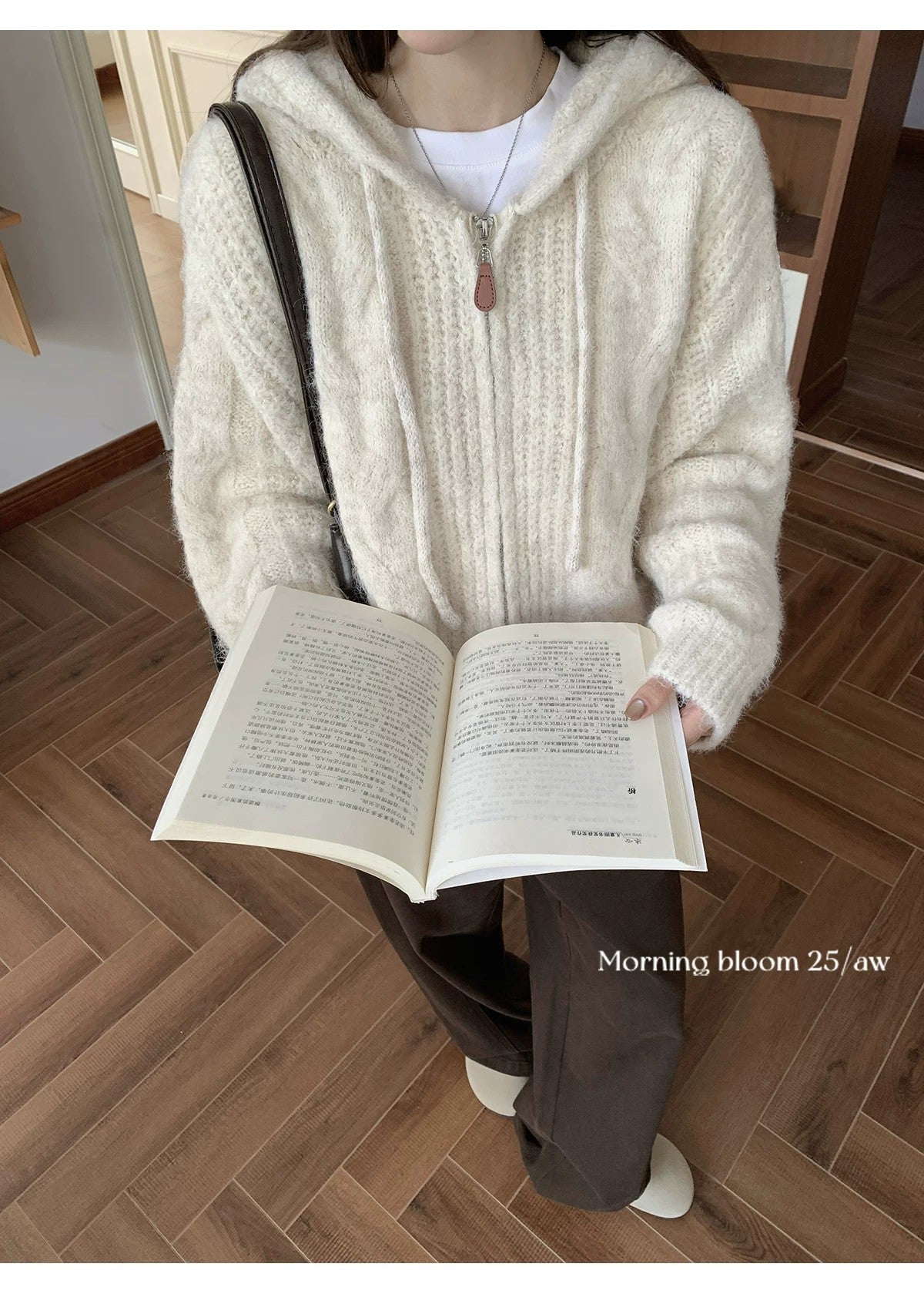 💕軟糯加厚拉鏈連帽毛衣針織毛線外套