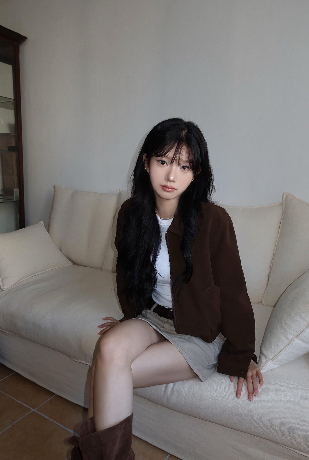 💕韓系東大門美拉德仿鹿皮絨短版夾克