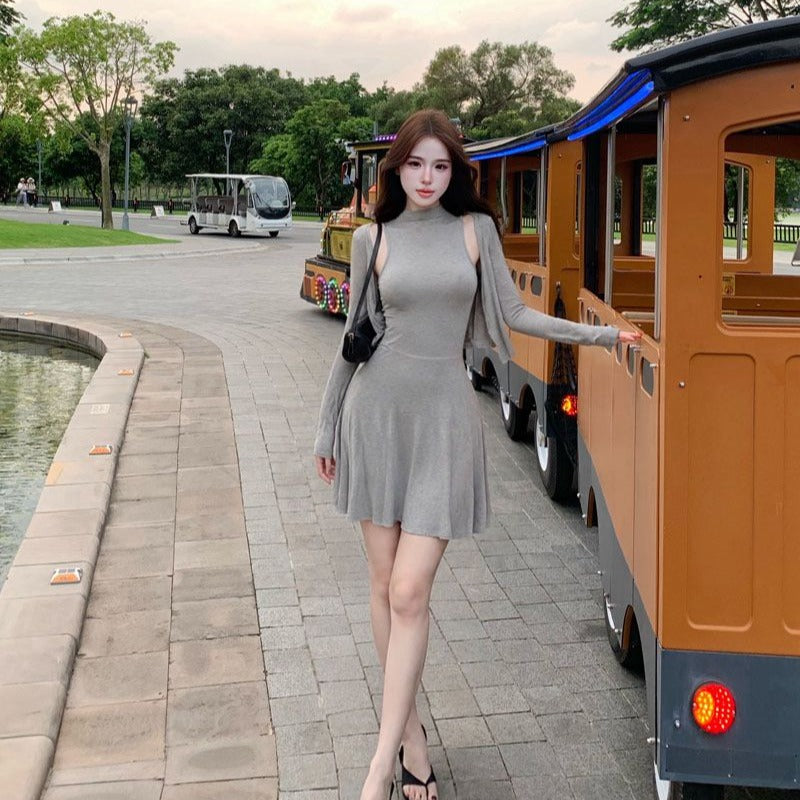 💕輕熟修身背心連衣裙兩件套