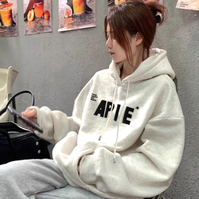 💕時尚簡約百搭字母連帽大學衛衣
