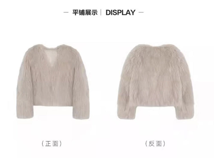 💕秋冬高級感毛茸茸加厚名媛外套