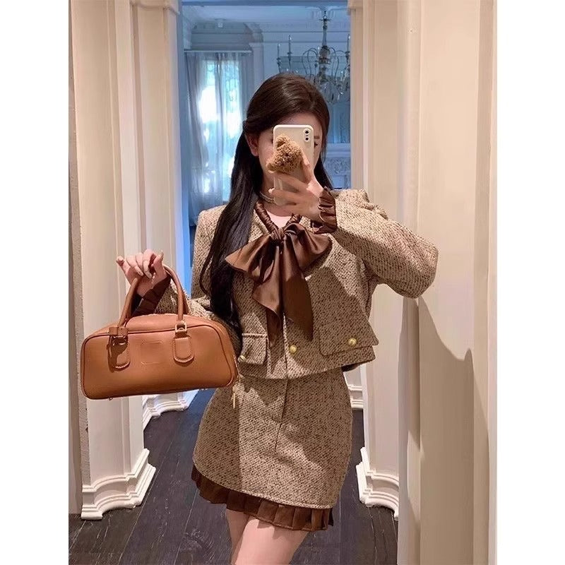 💕秋冬富家千金小香風輕熟套裝