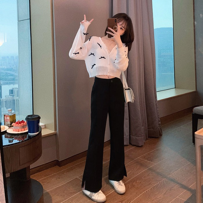 💕春夏可愛甜美蝴蝶結防曬襯衫