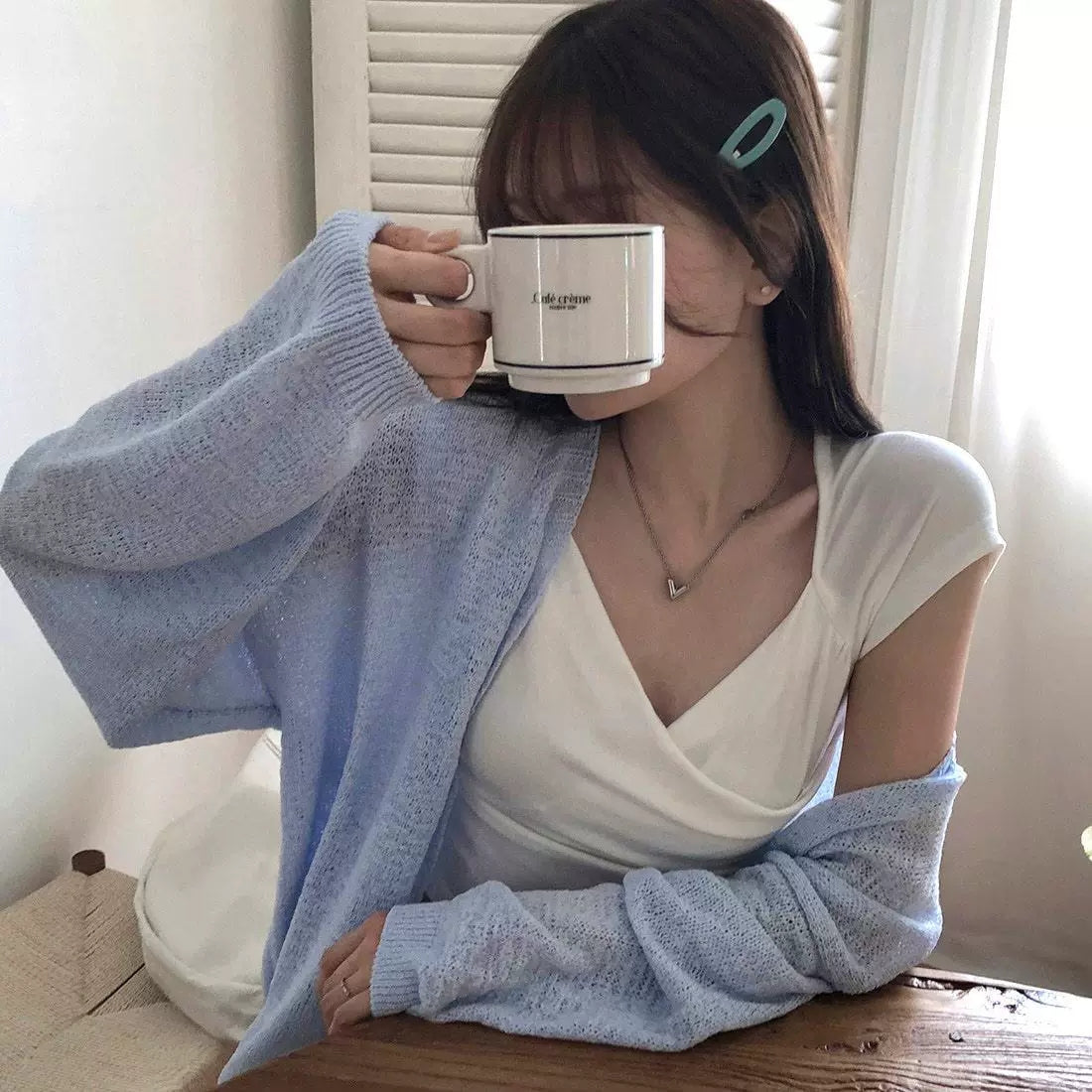 💕韓系chic慵懶寬鬆薄外套