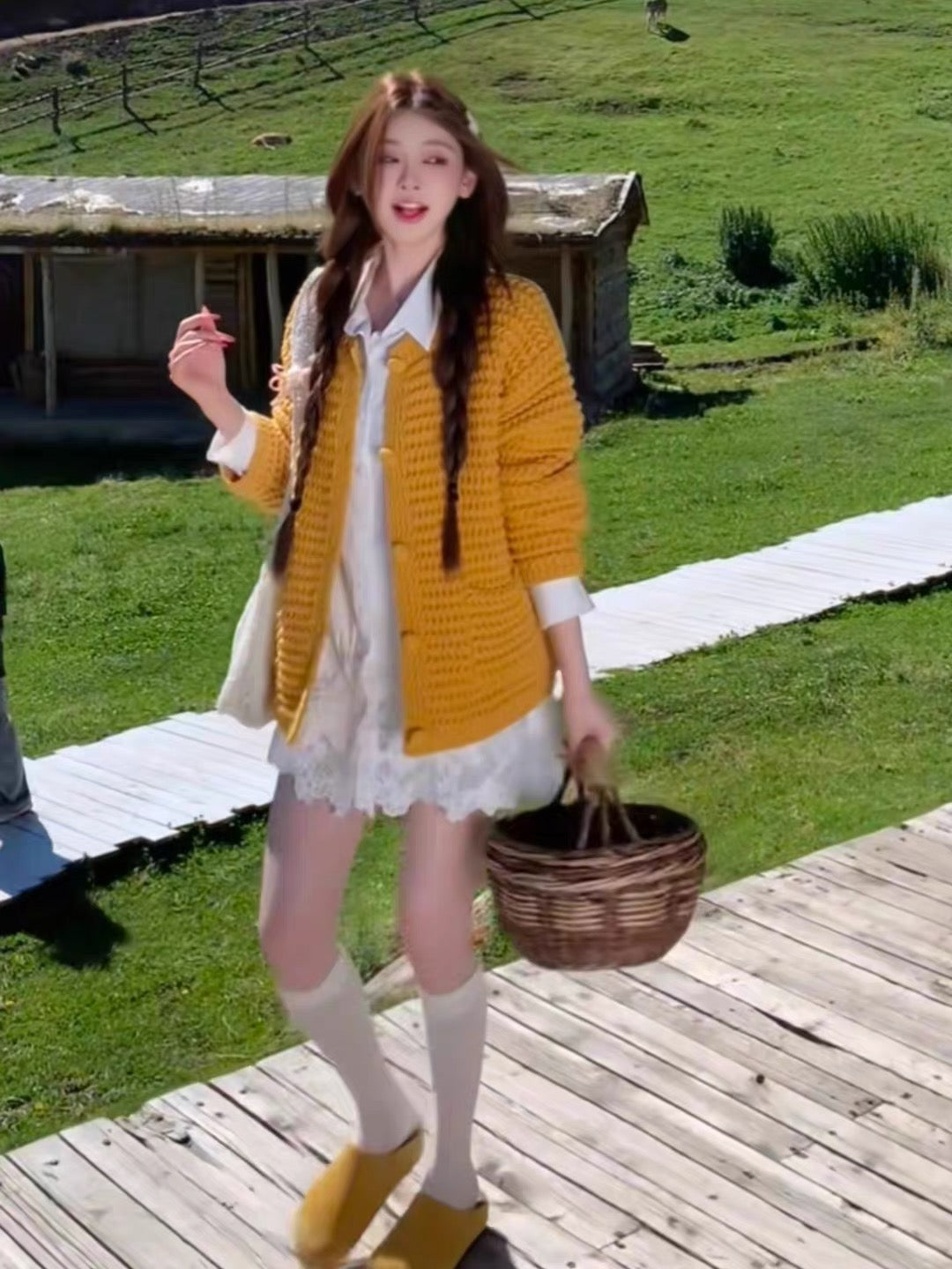 💕森系休閒慵懶復古毛衣針織外搭