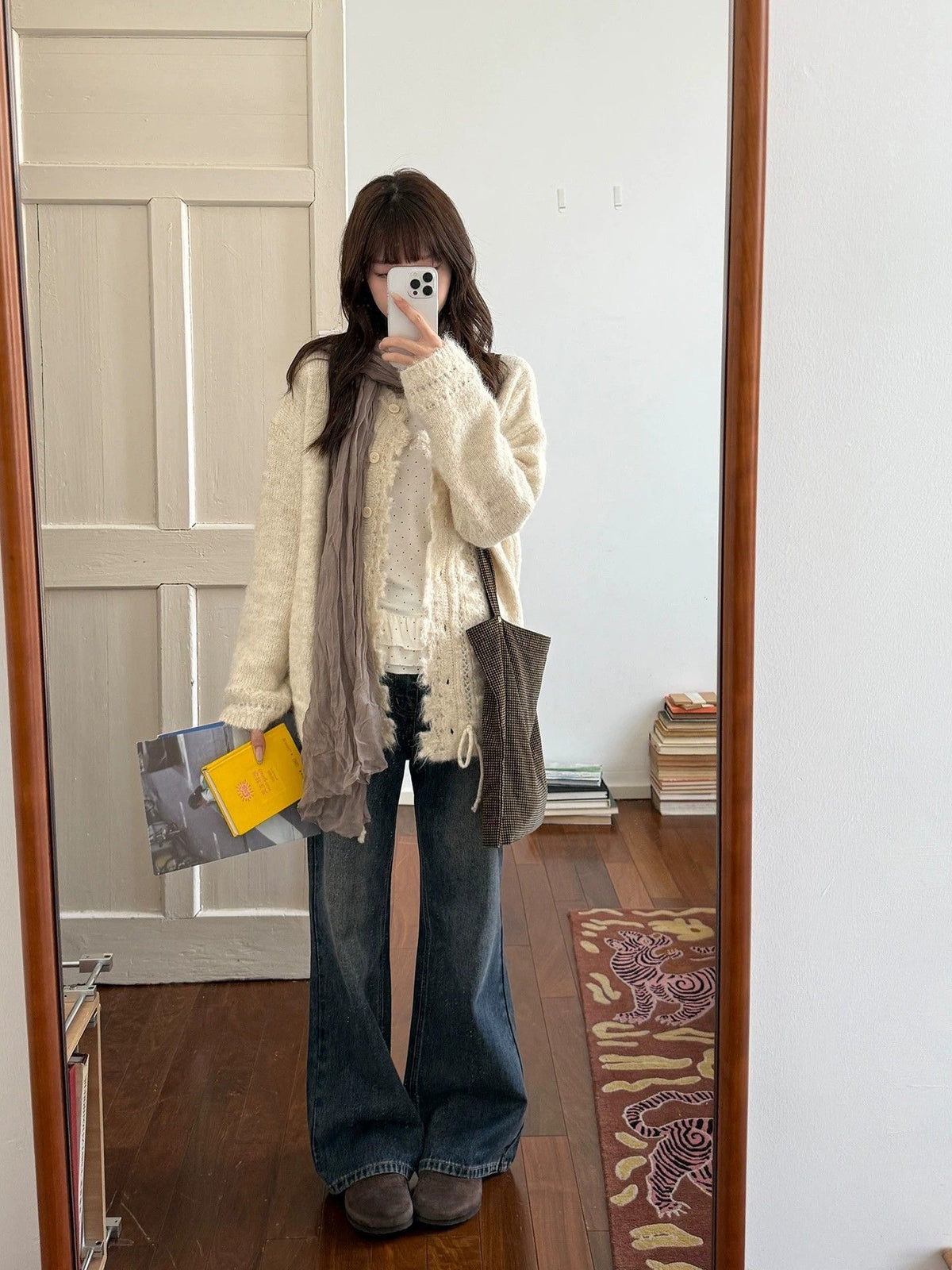 💕毛絨鏤空寬鬆慵懶針織毛衣