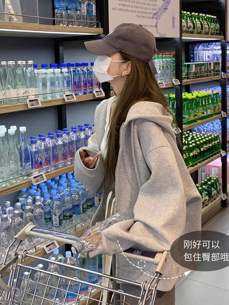 💕韓系ins秋季連帽oversize慵懶外套