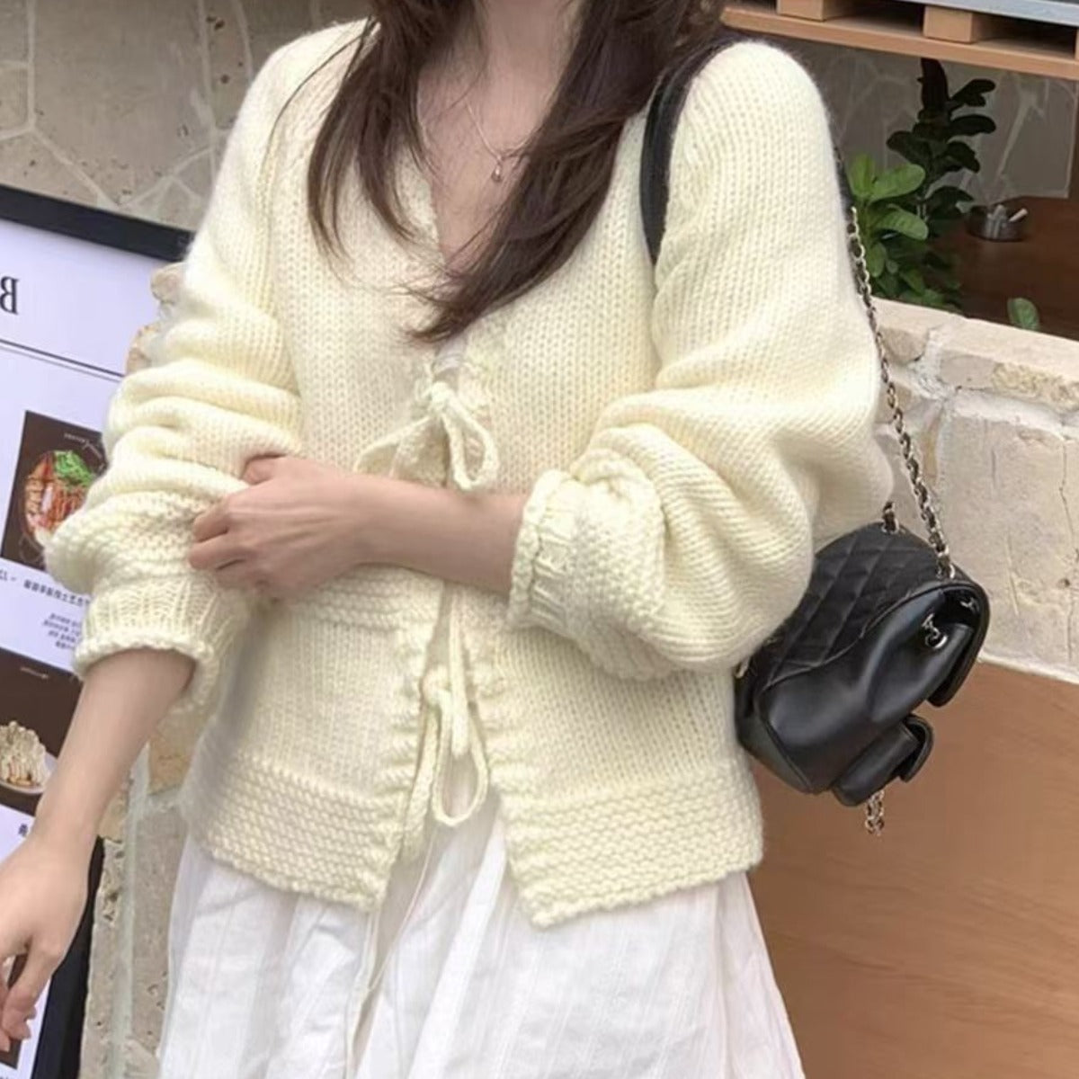 💕溫柔韓系慵懶風粗線毛衣針織開衫外套