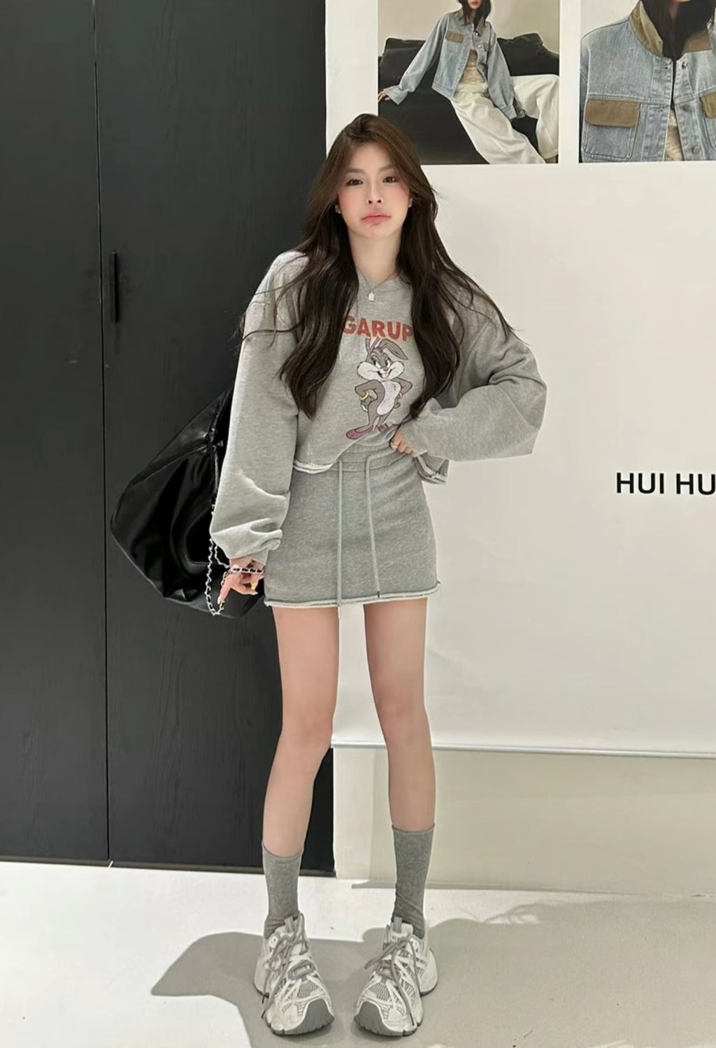 💕韓系洋氣卡通可愛兔兔套裝