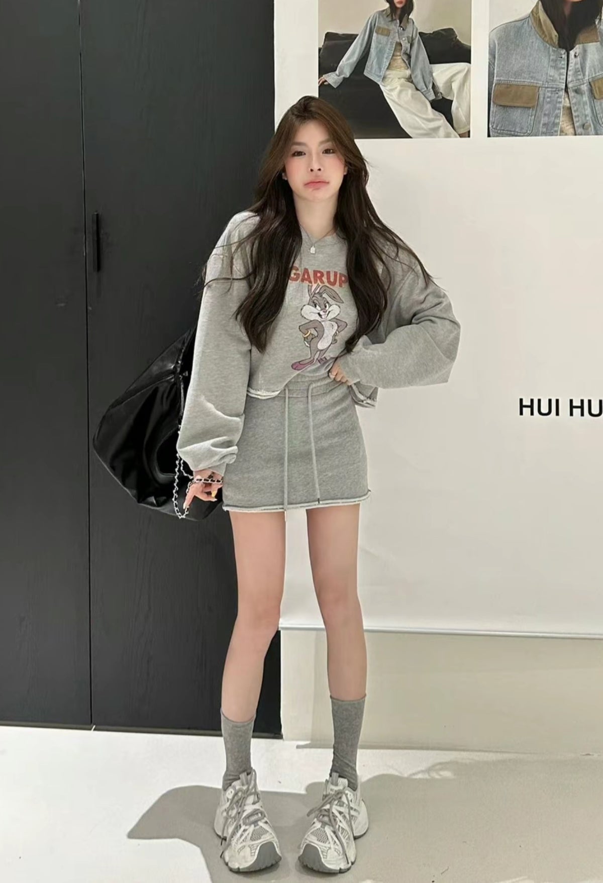 💕韓系洋氣卡通可愛兔兔套裝