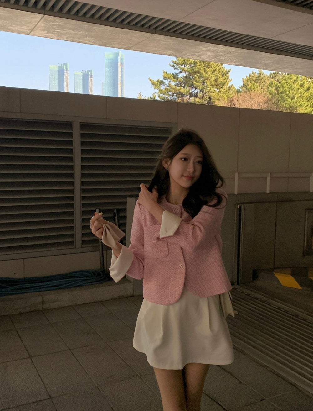💕輕奢粗花呢西裝短款外套