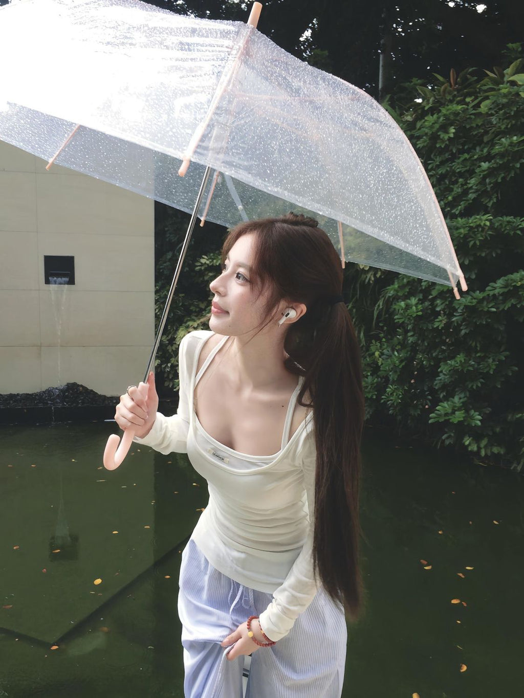💕韓系簡約純欲打底罩衫上衣兩件套