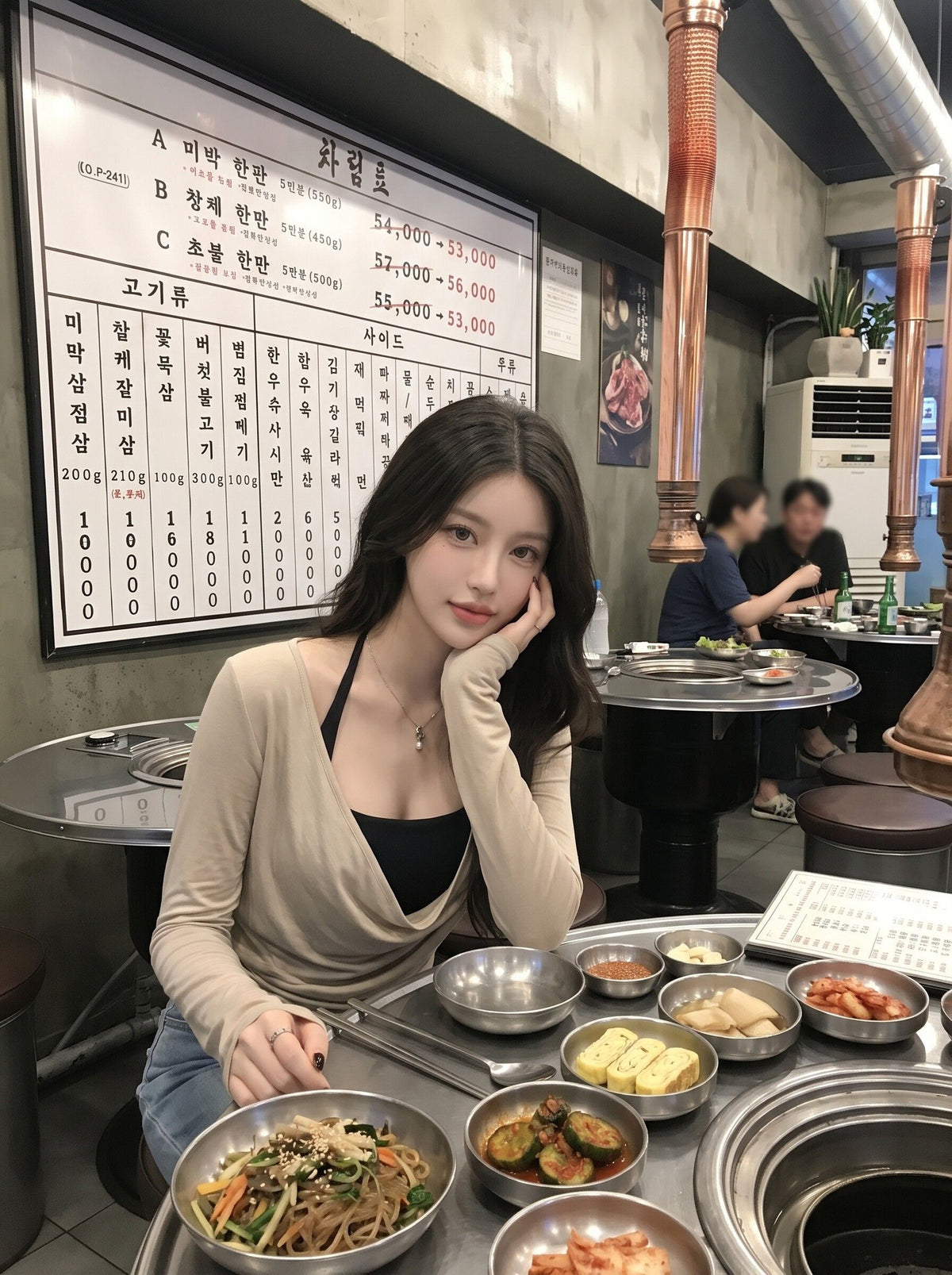 💕法式V領顯瘦掛脖帶胸墊背心拚色兩件套上衣