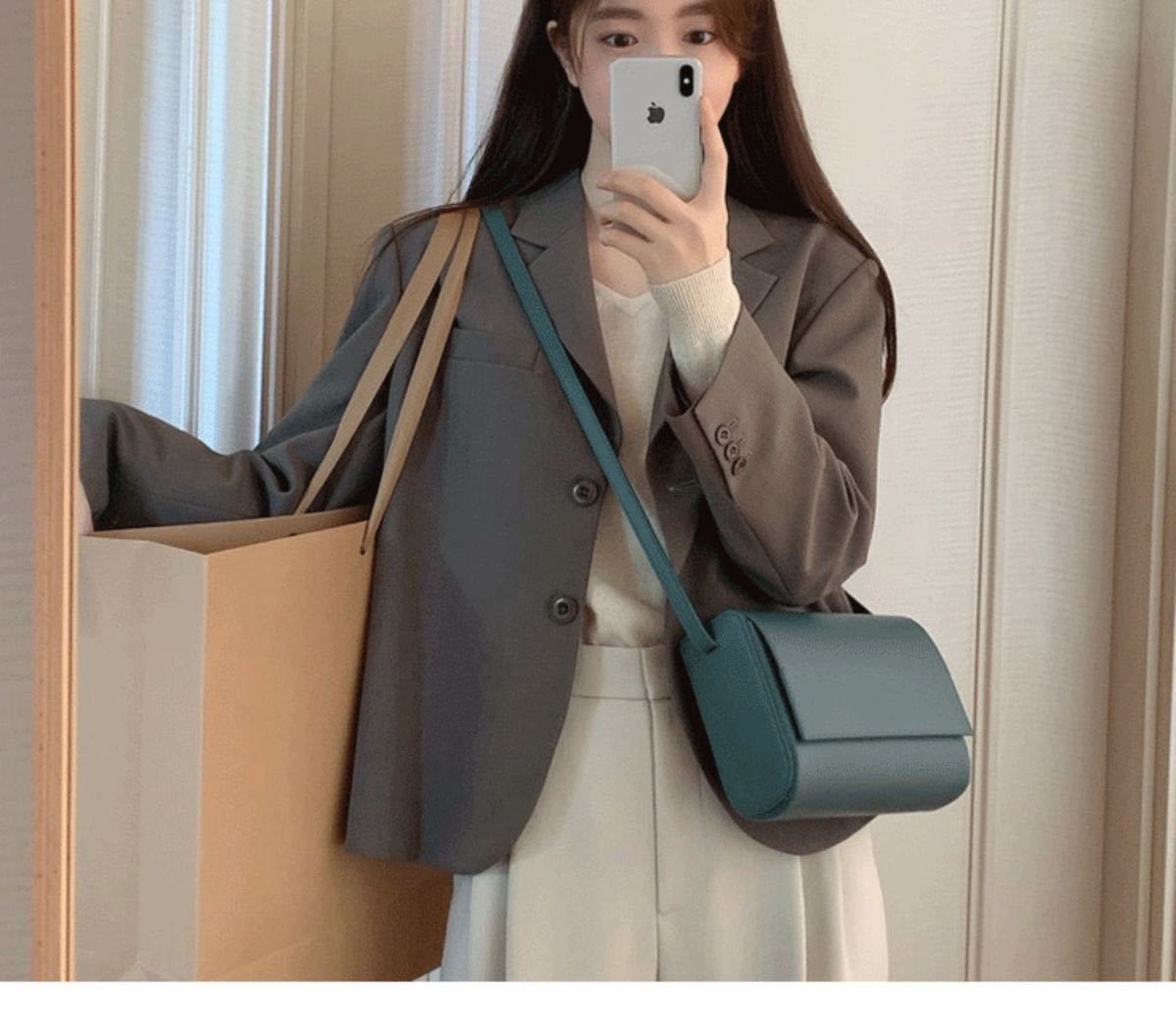 💕春季小西裝修身洋氣通勤短款外套