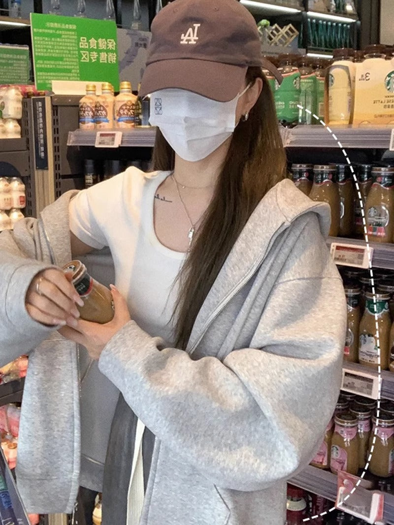 💕韓系ins秋季連帽oversize慵懶外套