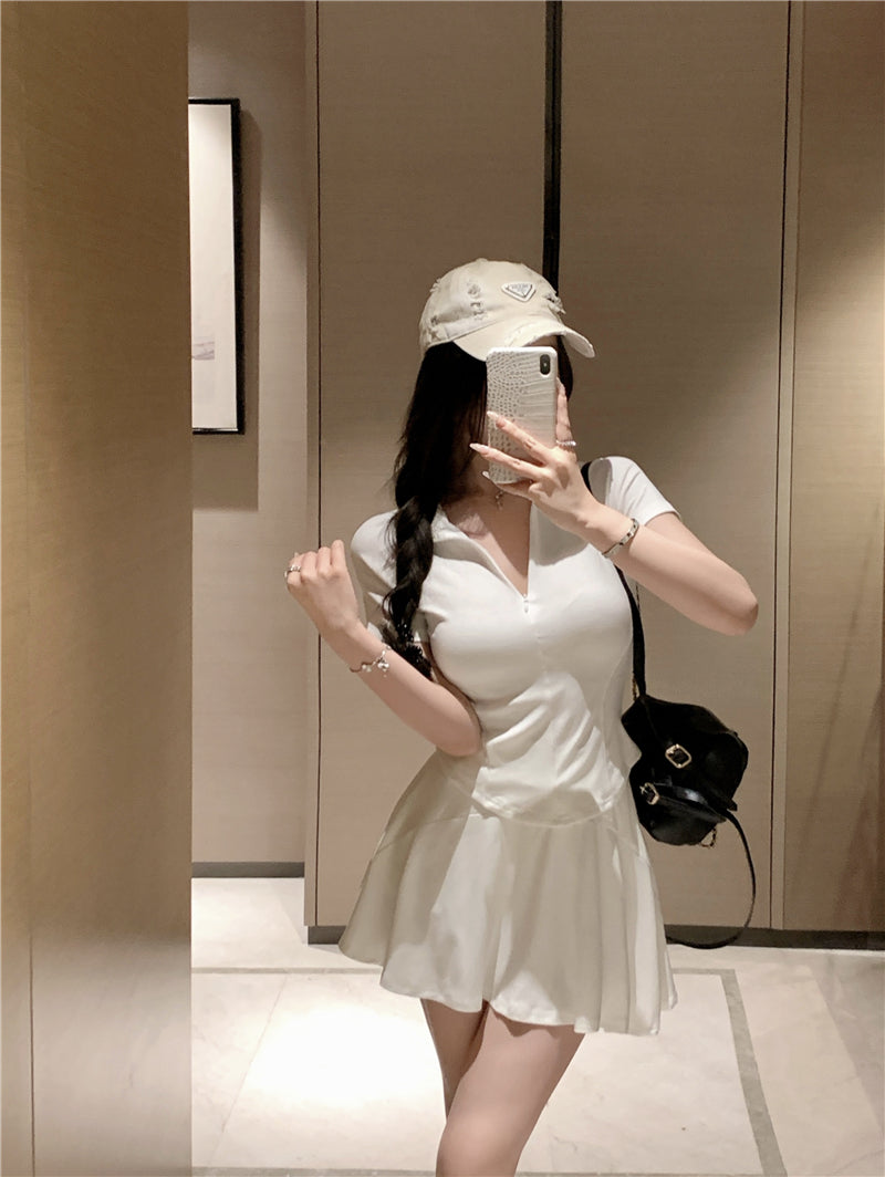 💕簡約百搭休閒polo衫純欲運動兩件套