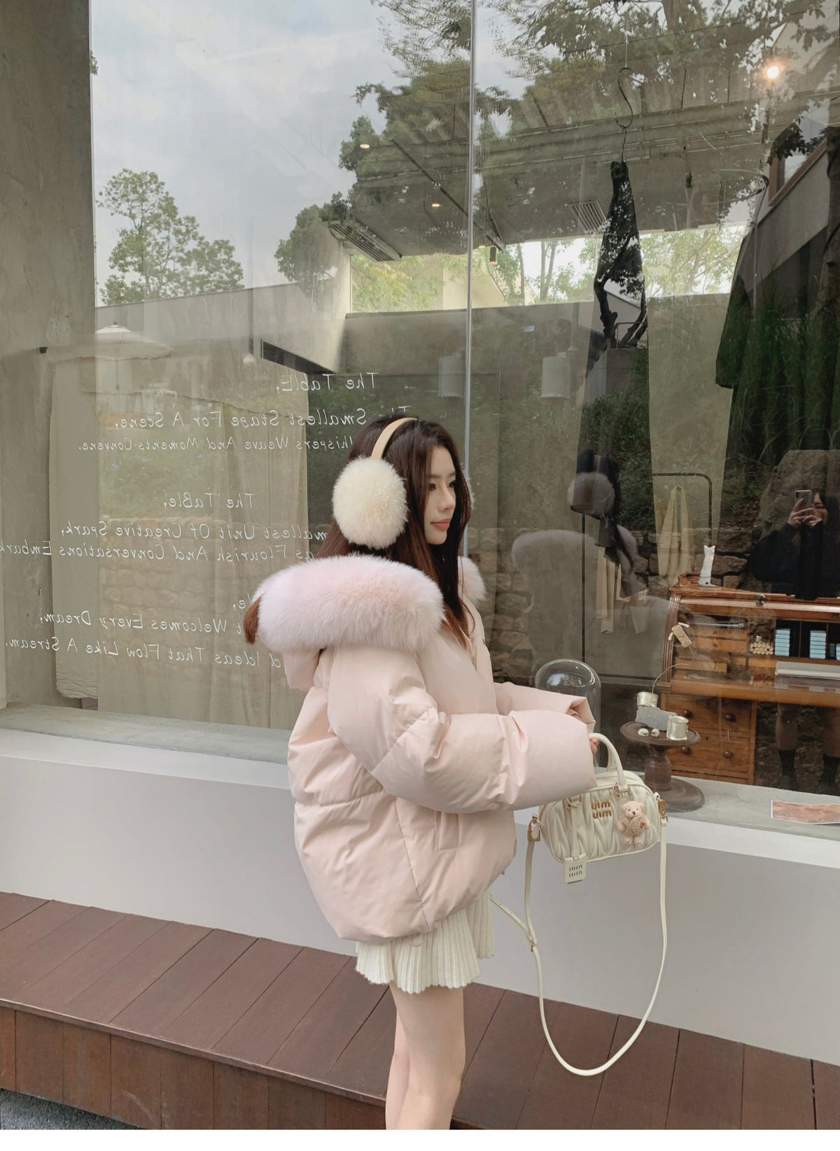 💕冬季大毛領連帽短款羽絨外套