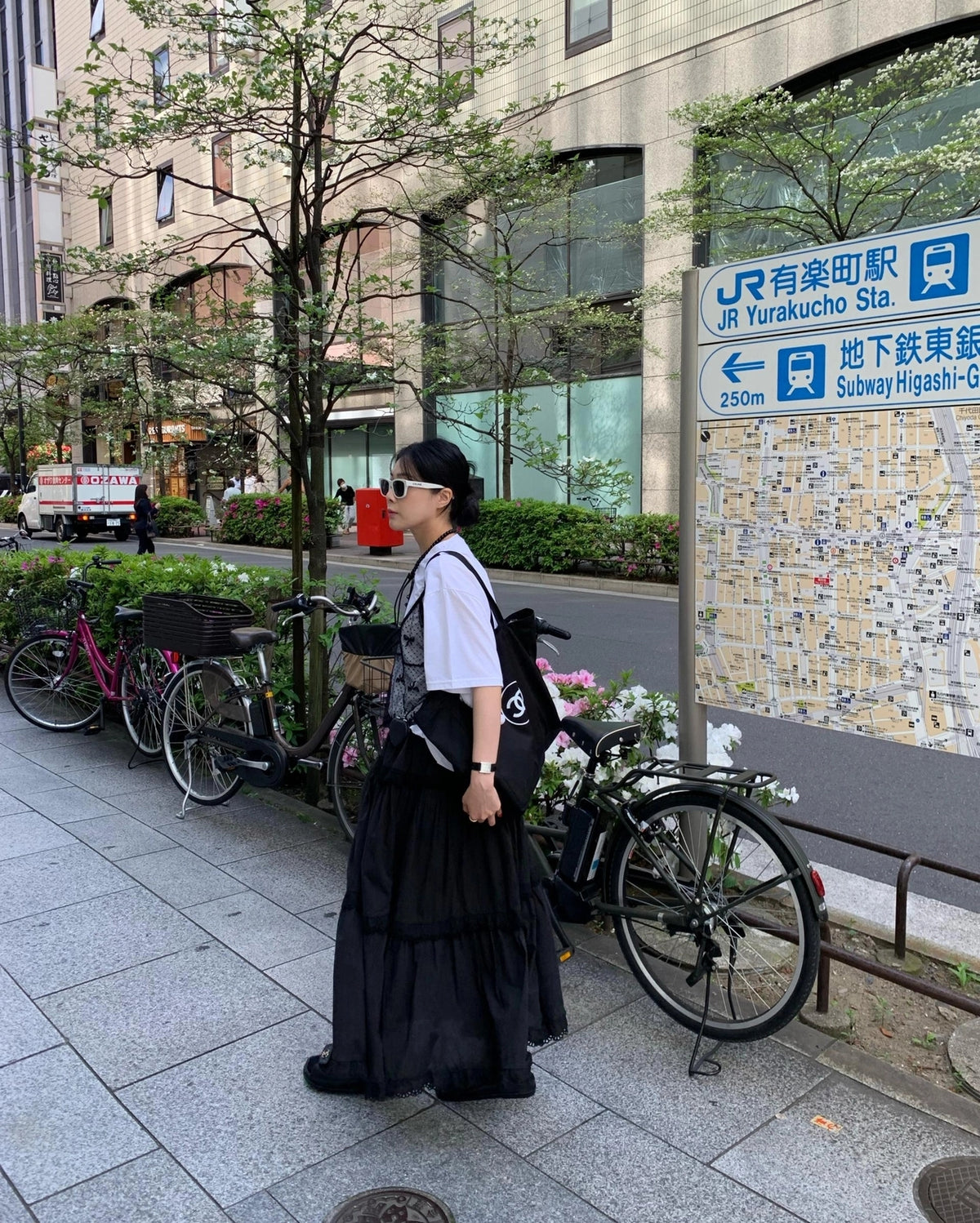 💕韓系東大門復古高腰拼接蕾絲邊蛋糕休閒長裙