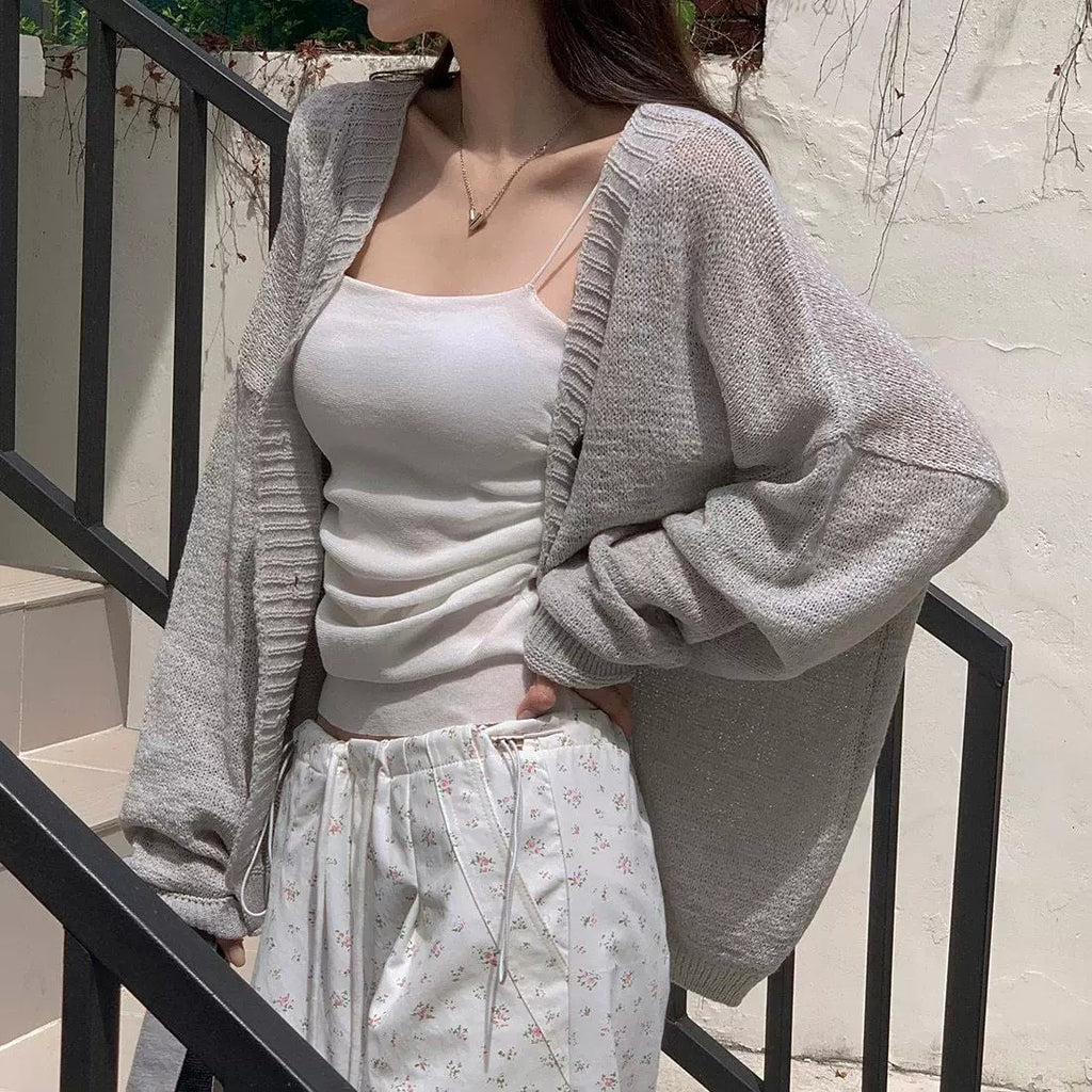 💕韓系chic慵懶寬鬆薄外套