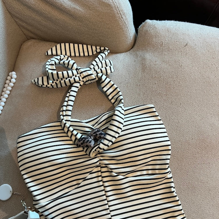 💕活潑夏季條紋抹胸背心