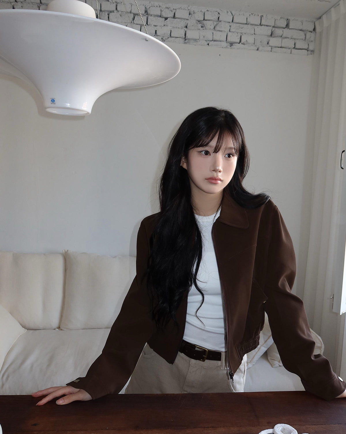 💕韓系東大門美拉德仿鹿皮絨短版夾克