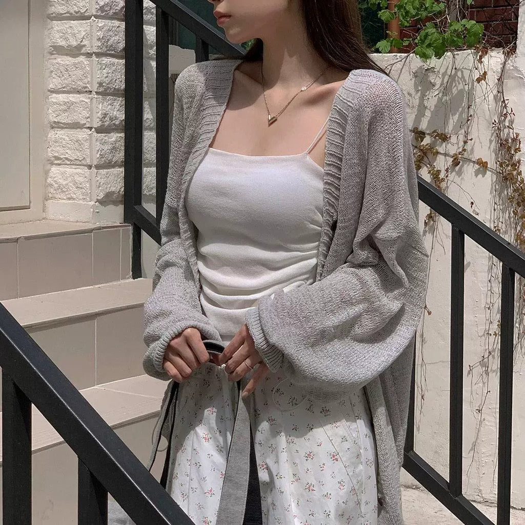 💕韓系chic慵懶寬鬆薄外套