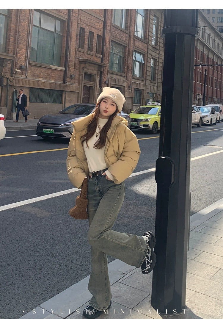 💕秋冬簡約內刷毛半高領別緻保暖上衣