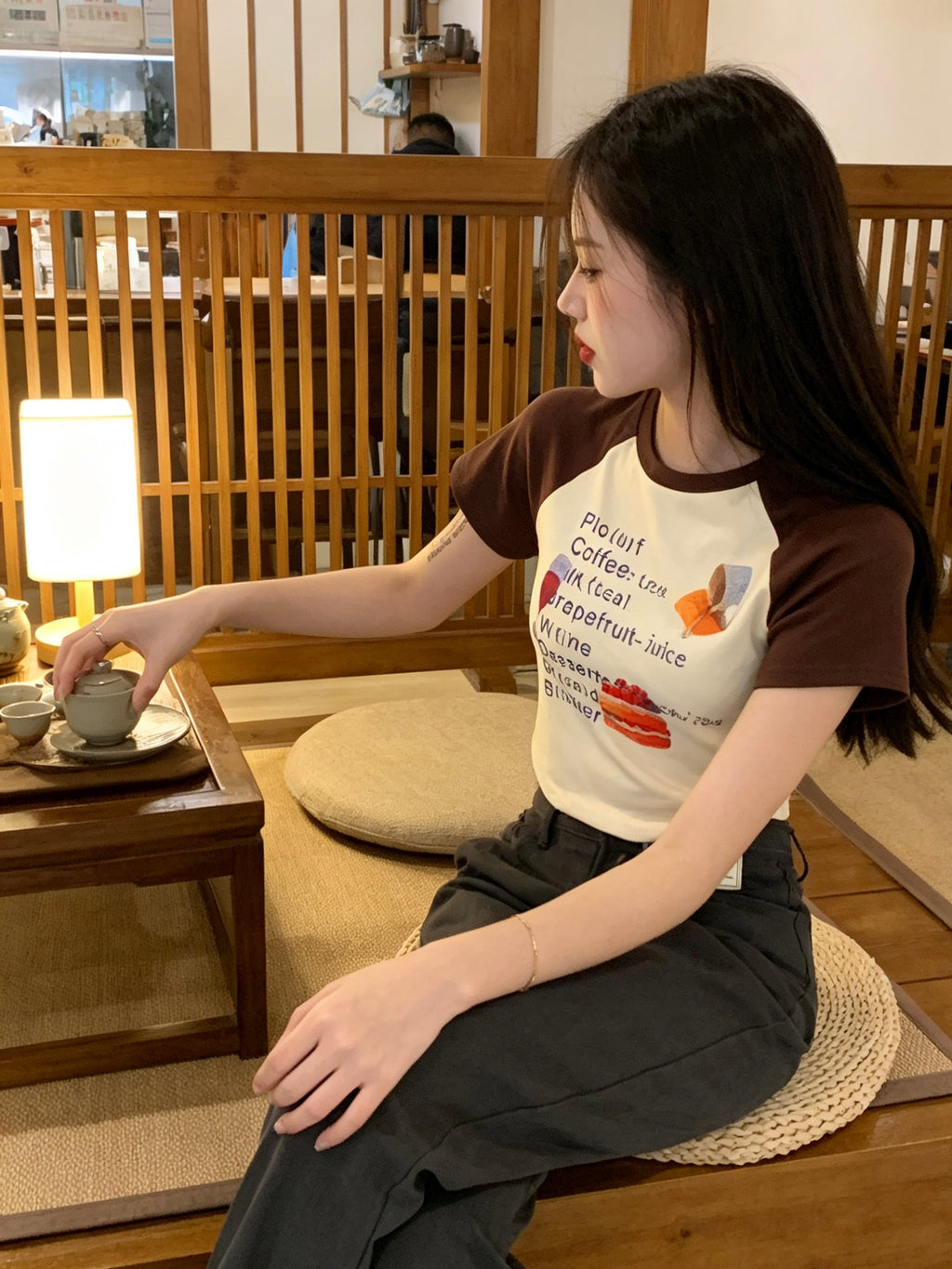 💕夏季美式復古簡約百搭上衣