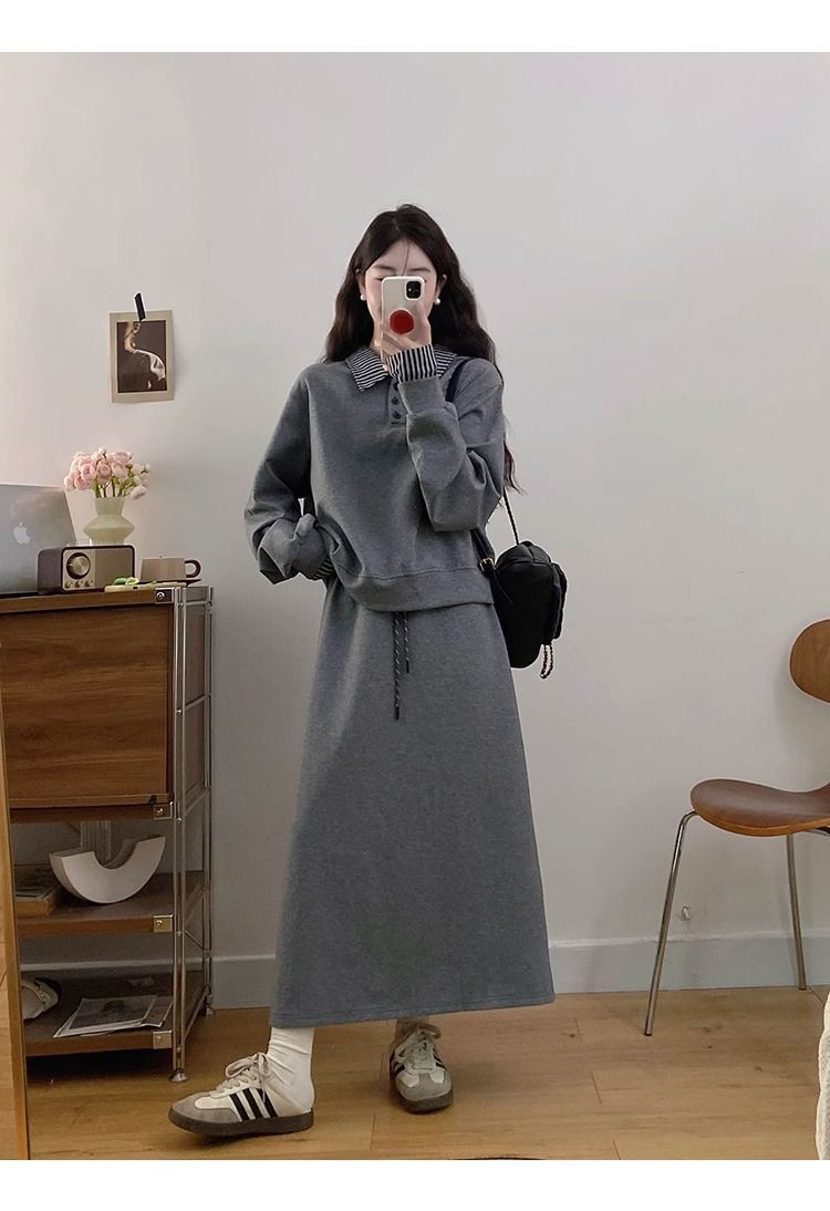 💕秋冬韓系寬鬆休閒運動套裝