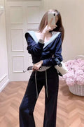 💕秋季高級感百搭連帽外套高腰休閒褲套裝